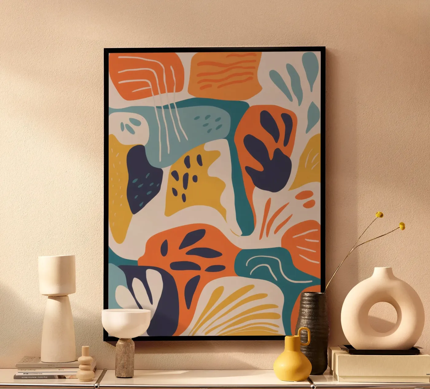 Abstract Botanical Forms poster by Solace Light
