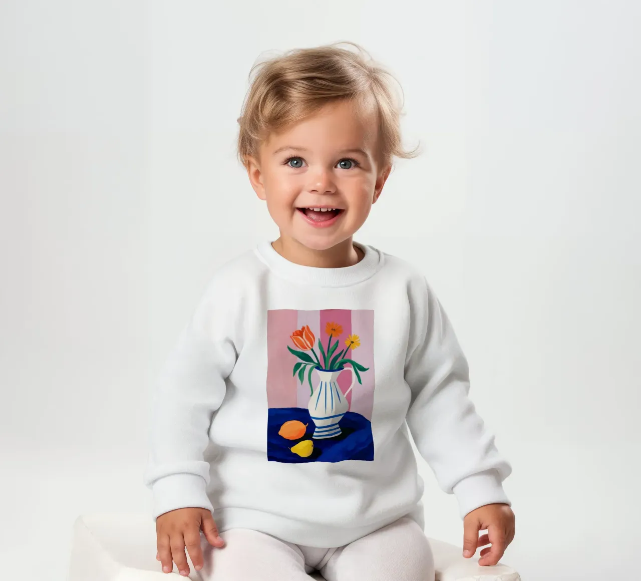 Serenata in vaso a righe felpa neonato da Solace Light