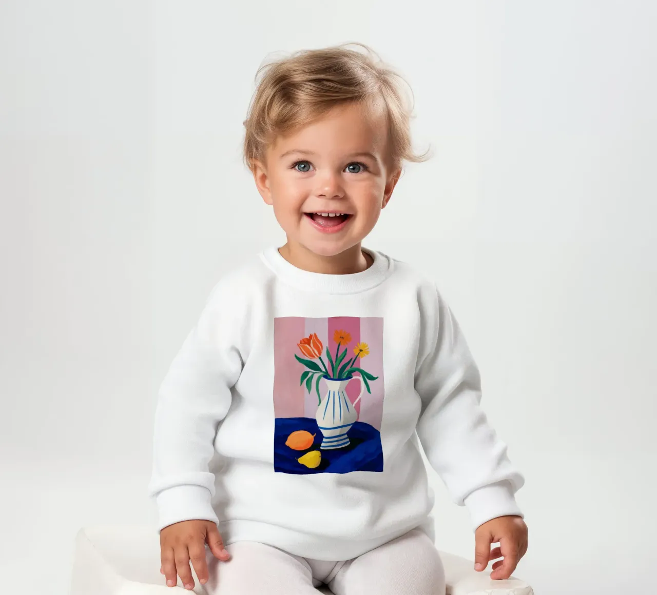 Serenata in vaso a righe felpa neonato da Solace Light