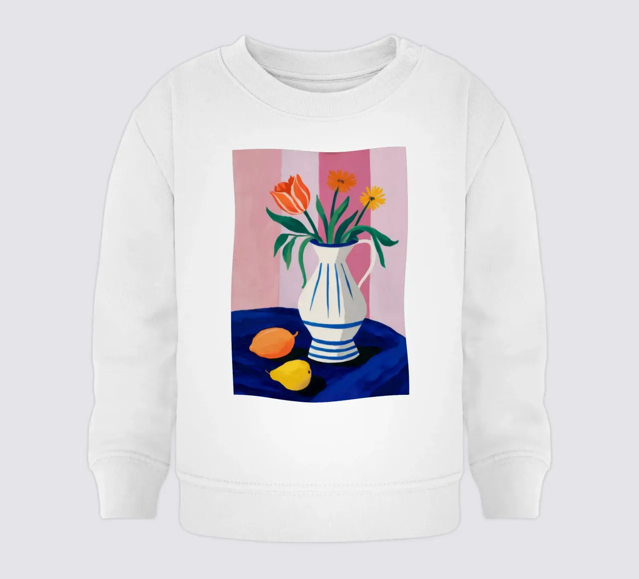 Serenata in vaso a righe felpa neonato da Solace Light