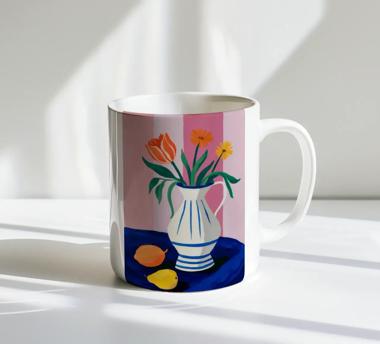 Serenata in vaso a righe tazza in ceramica da Solace Light