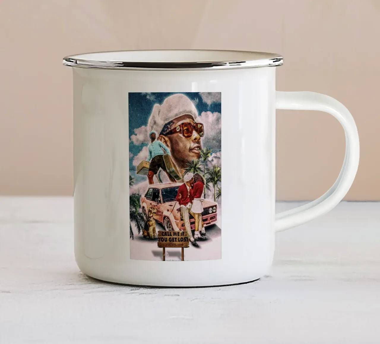 Call Me If You Get Lost - Tyler The Creator Rapper Comic tazza in smalto da edanfargol