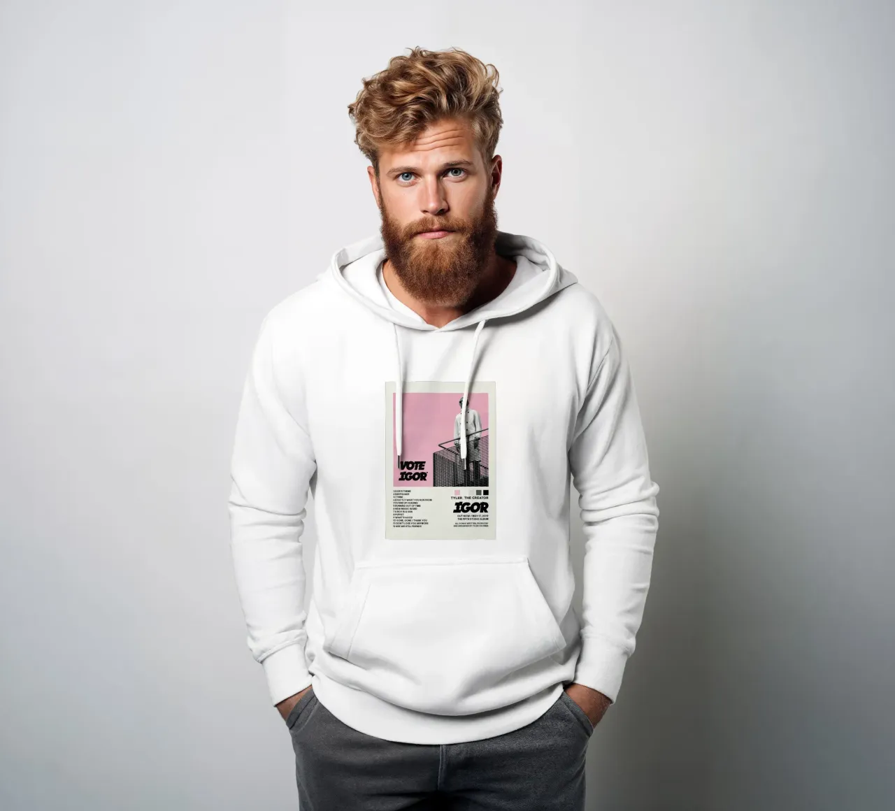 Minimalist Vote Igor - tyler the creator List Song Cover felpa con cappuccio da edanfargol