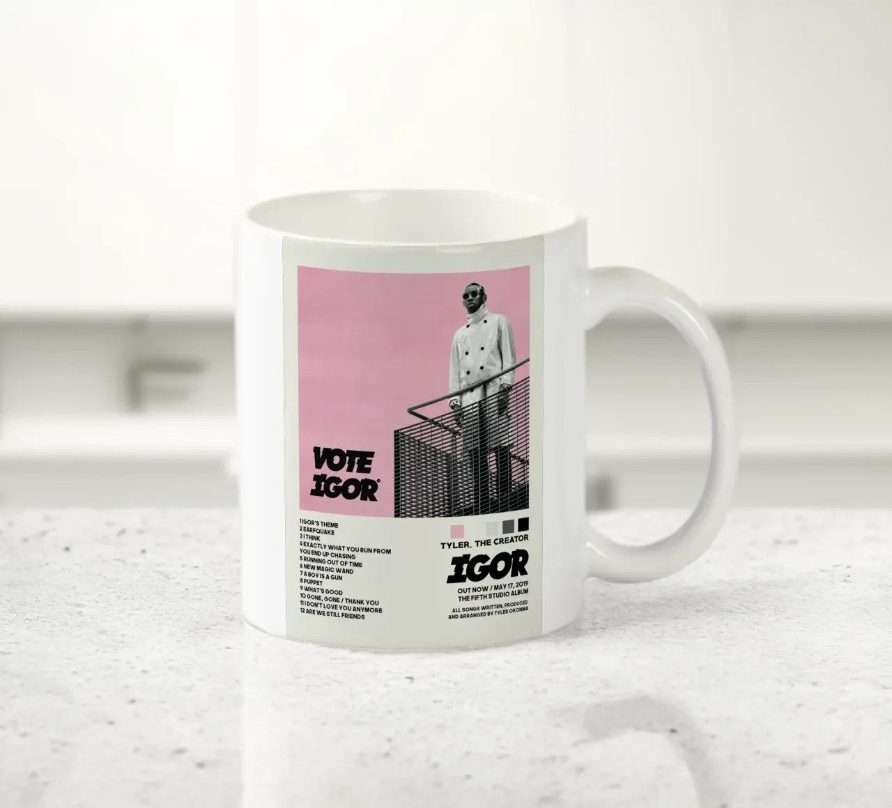 Minimalist Vote Igor - tyler the creator List Song Cover tazza in ceramica da edanfargol
