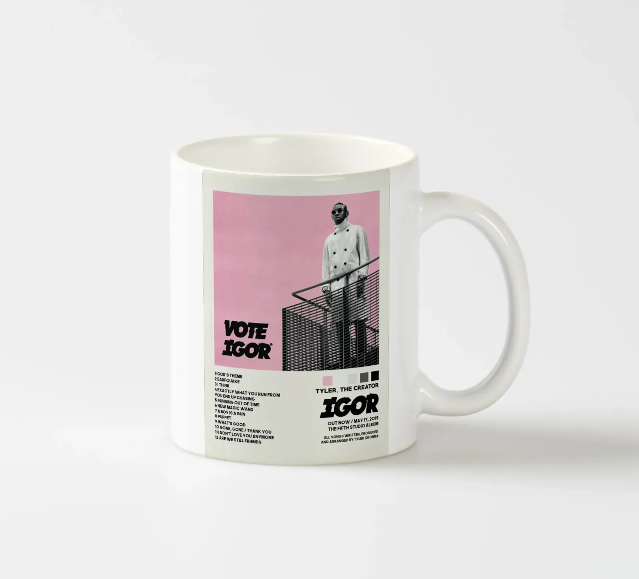 Minimalist Vote Igor - tyler the creator List Song Cover tazza in ceramica da edanfargol