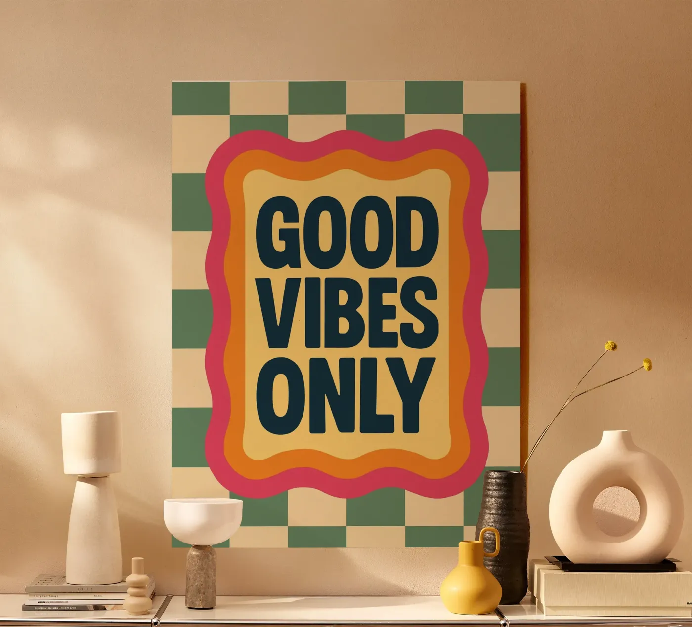 Good Vibes Only plexiglass da Wall of Whispers