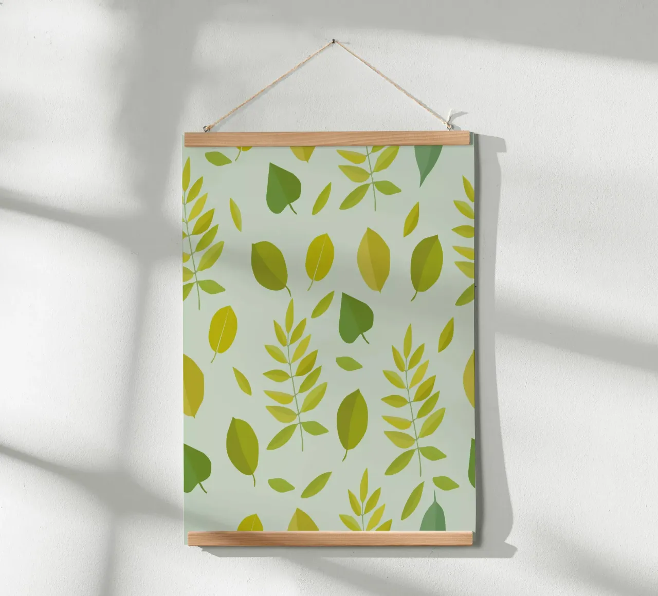 Leaves Light Green poster by lauragriesch_art