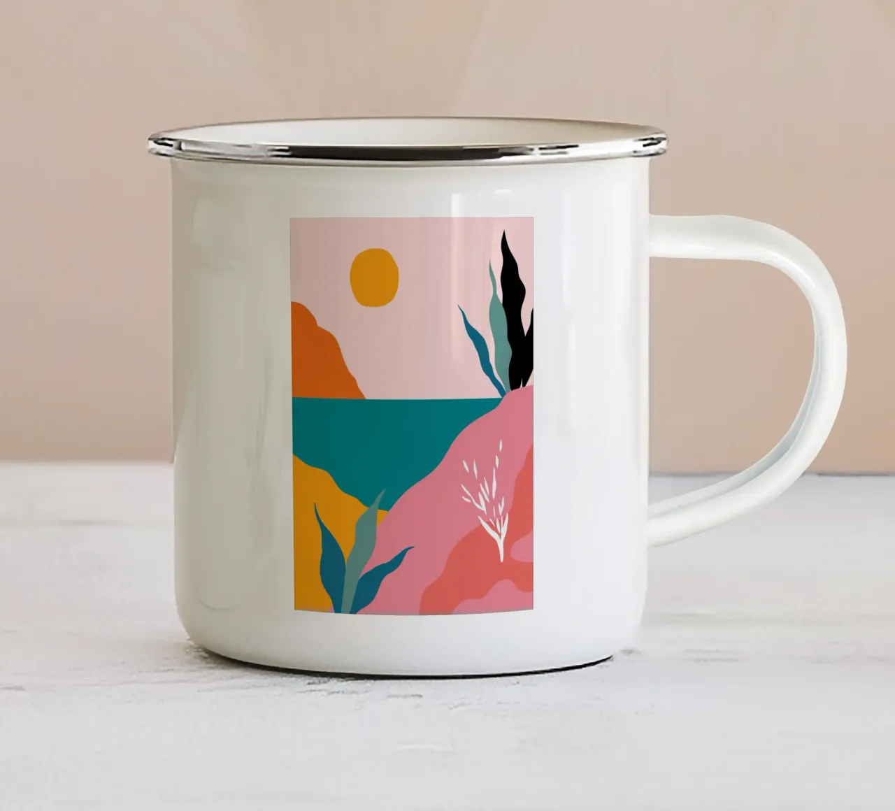 New World - 02 tazza in smalto da Tamsen Design