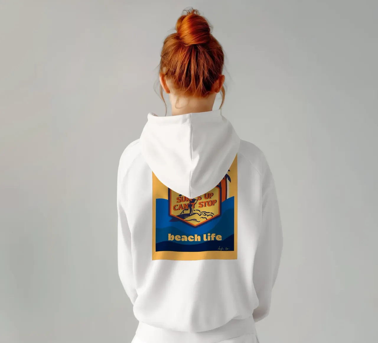 surfs up felpa con cappuccio da ALEIDA bold