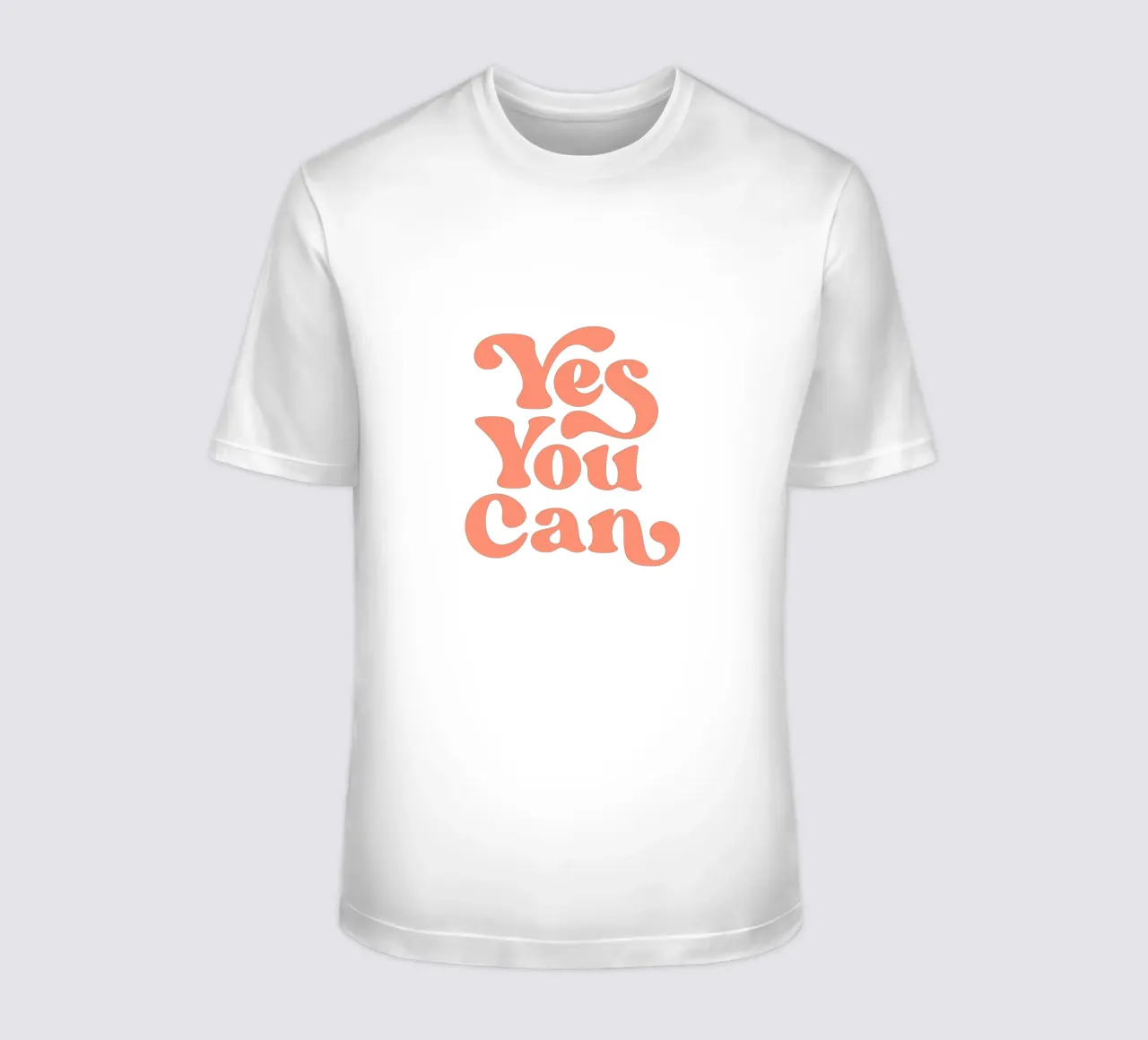Yes You Can Typography Design t-shirt by THE MOTIVATED TYPE