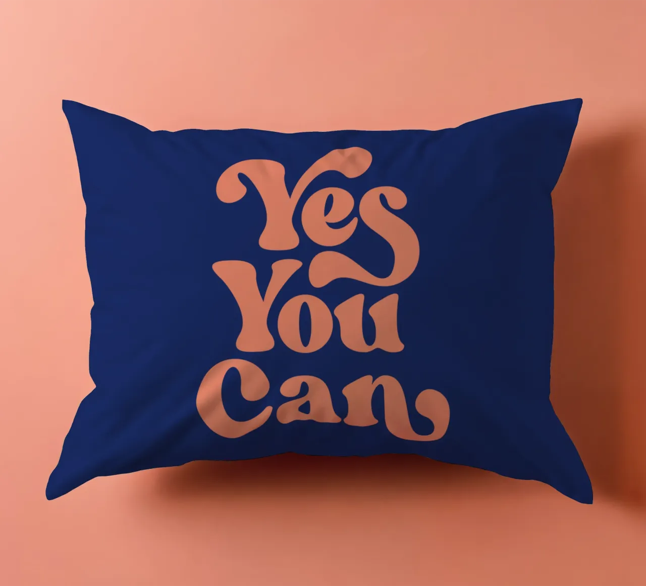 Yes You Can Tipografia Design cuscino da THE MOTIVATED TYPE
