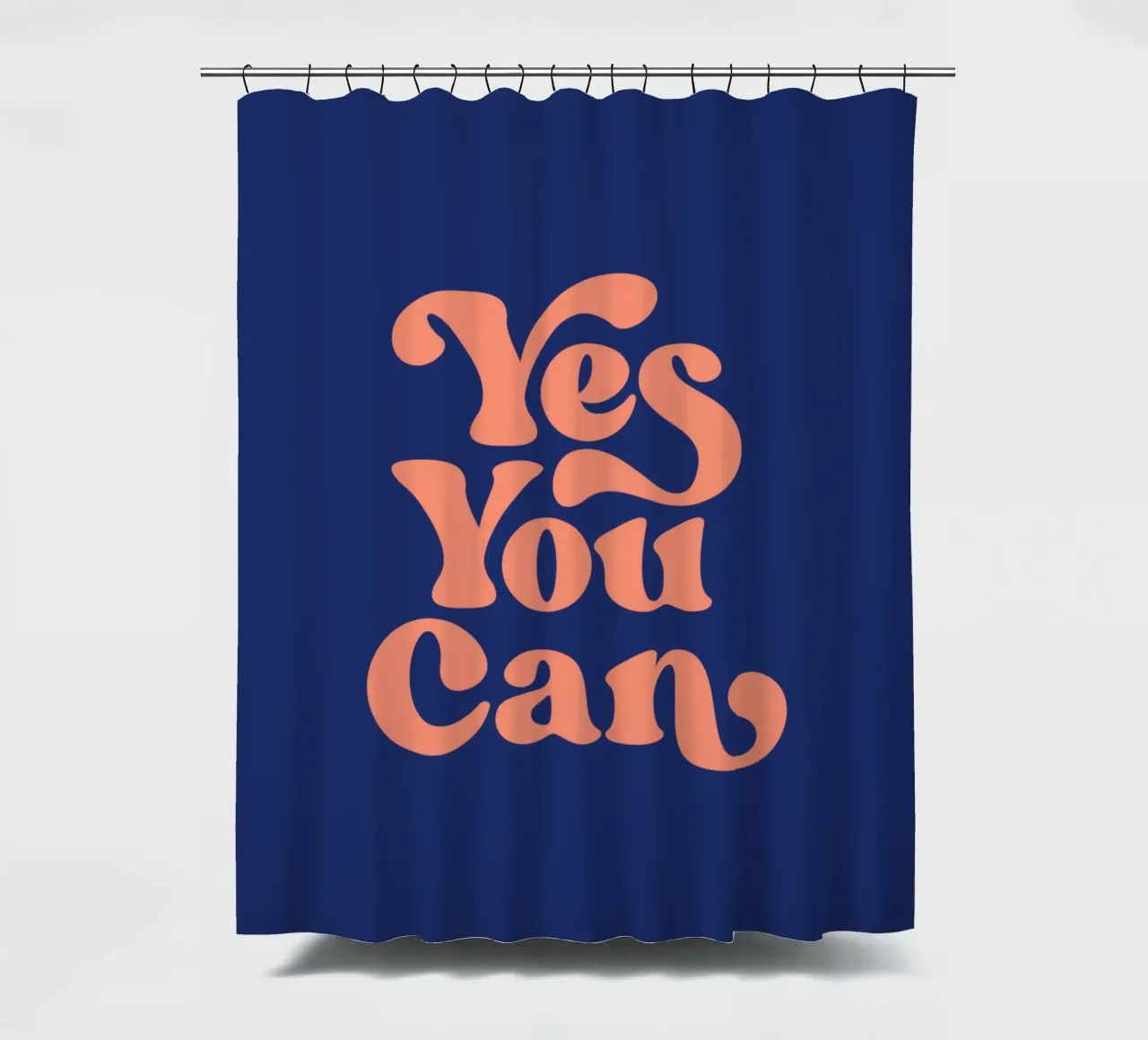 Yes You Can Typography Design shower curtain by THE MOTIVATED TYPE