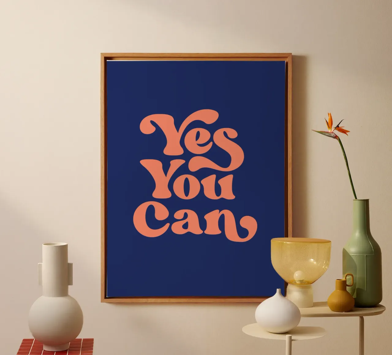 Yes You Can Typography Design canvas by THE MOTIVATED TYPE