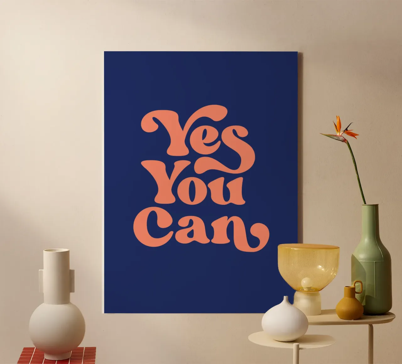 Yes You Can Typography Design canvas by THE MOTIVATED TYPE