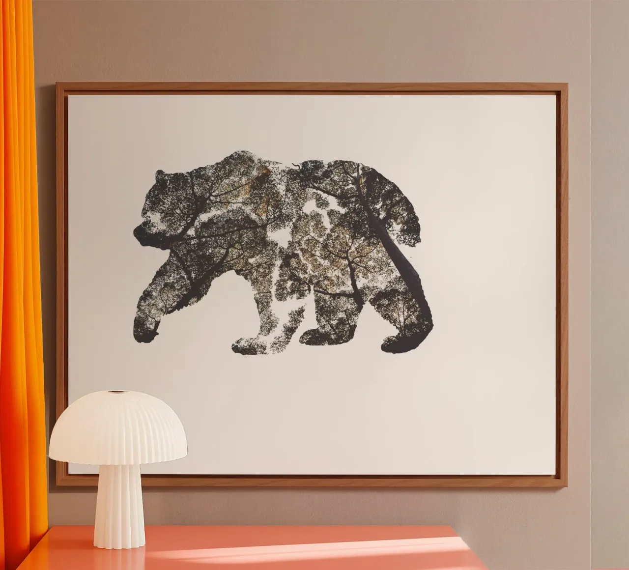 Woods in a Bear Alu-Dibond von IndigoBird