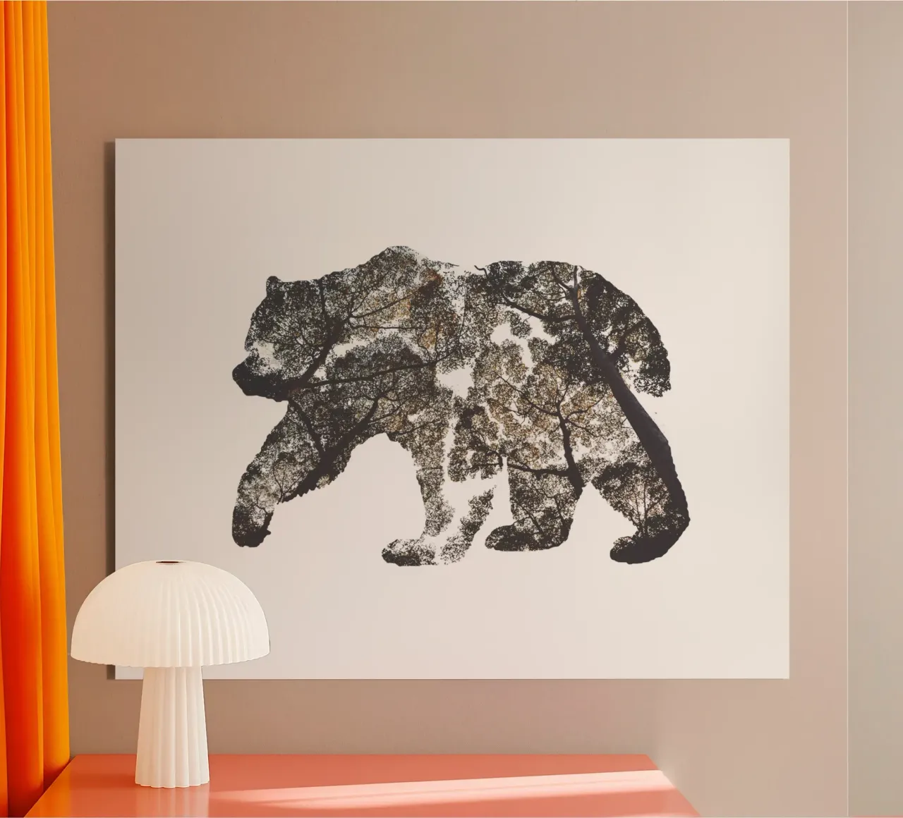 Woods in a Bear Alu-Dibond von IndigoBird