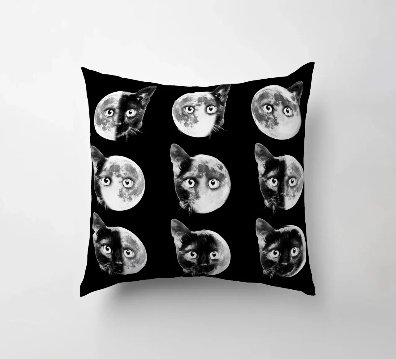 Cat Moon phases cuscino da Dikhotomy