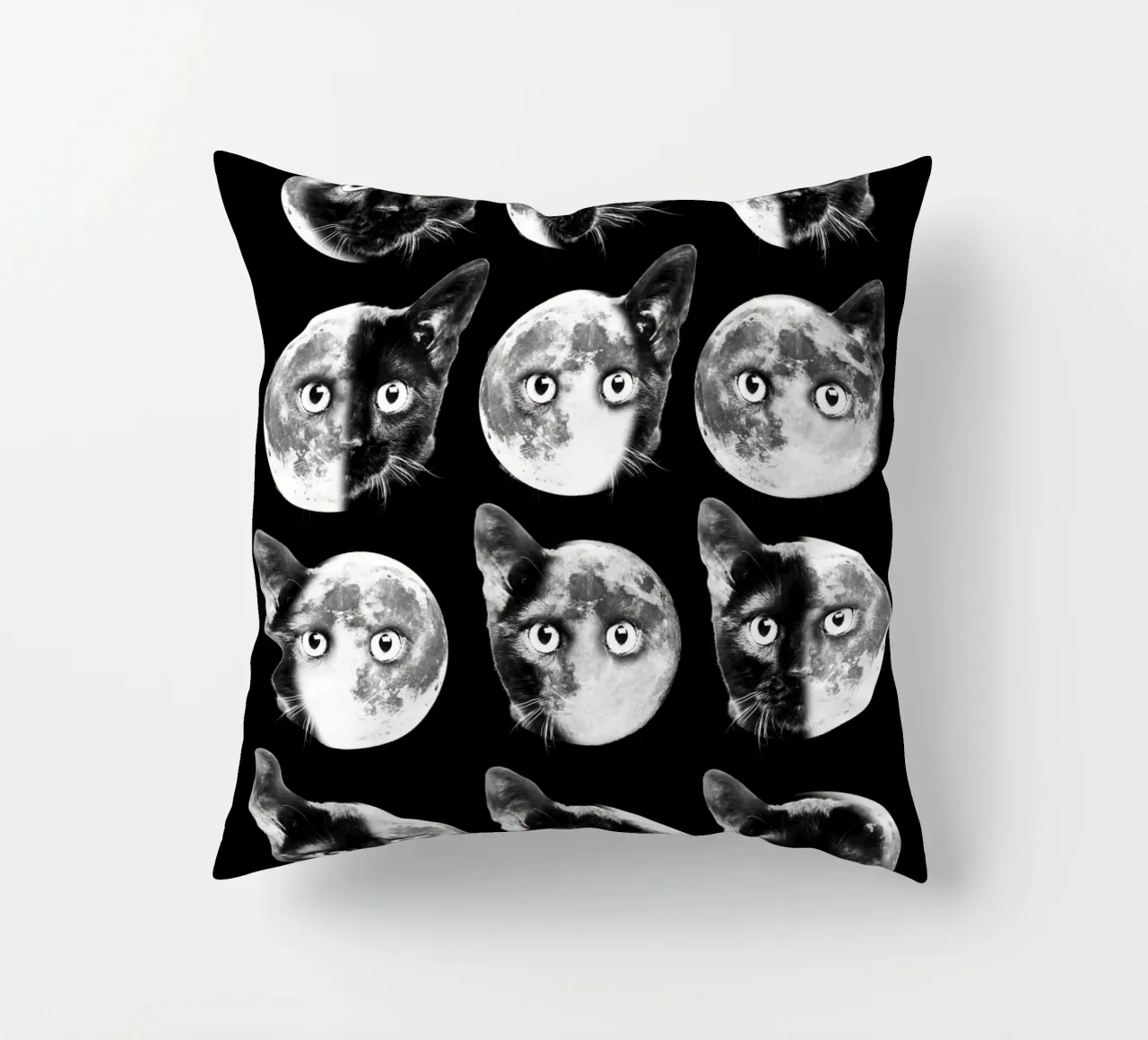 Cat Moon phases cuscino da Dikhotomy