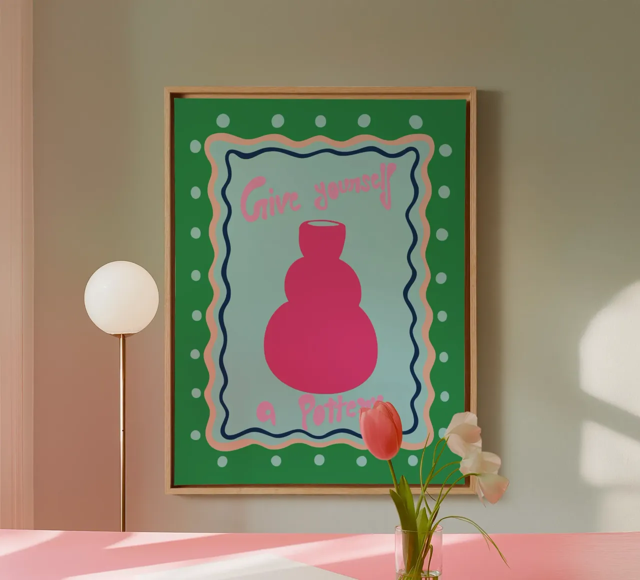 Regalatevi una ceramica tela con Cornice a cassetta da Miho Art Studio