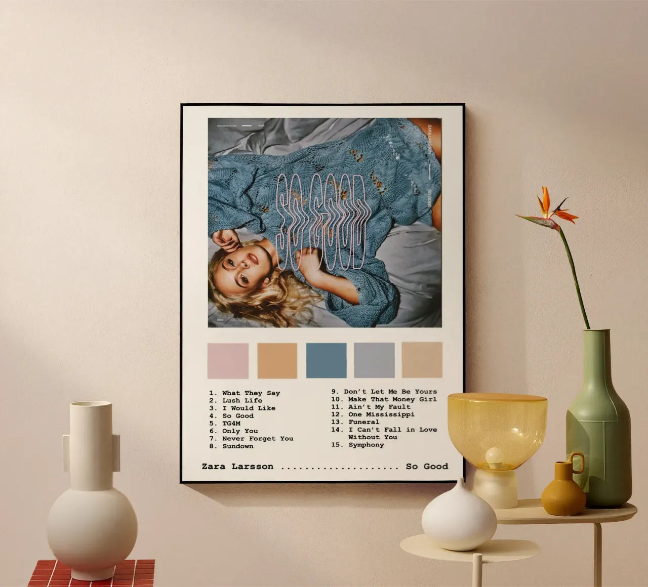 Lara Larsson So Good Tracklists plexiglass da Banda Neira