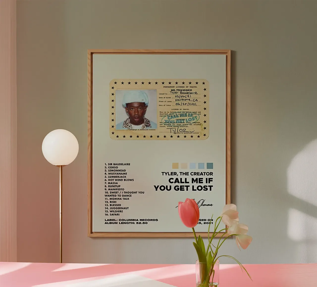 Tyler The Creator Call Me If You Get Lost pannello forex da Banda Neira