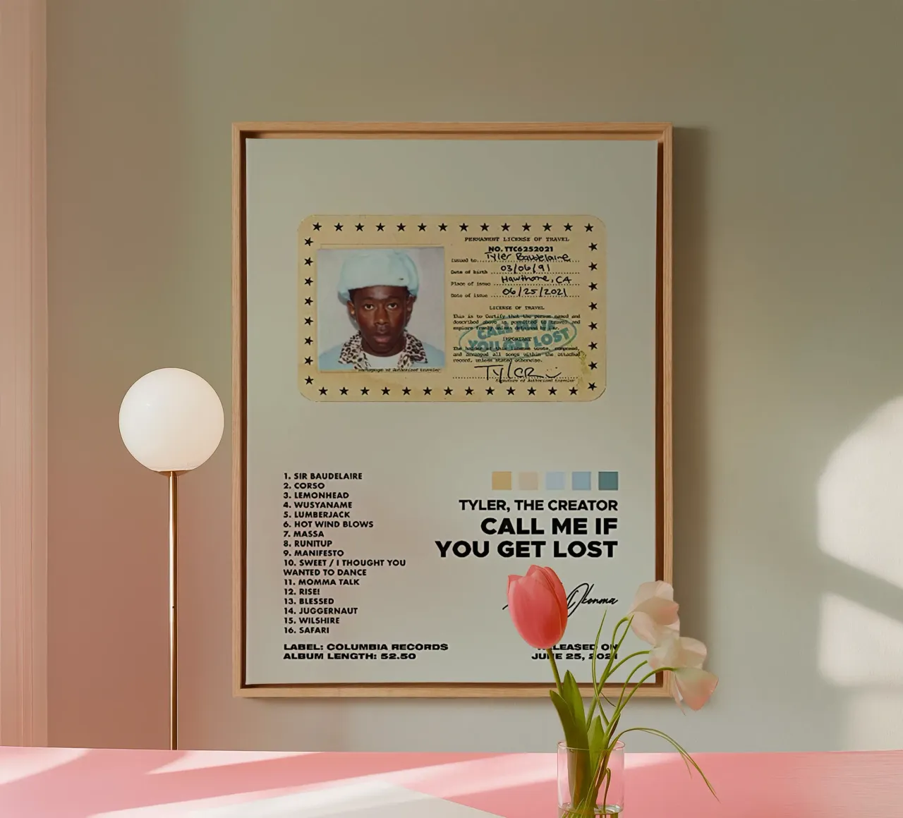 Tyler The Creator Call Me If You Get Lost canvas by Banda Neira