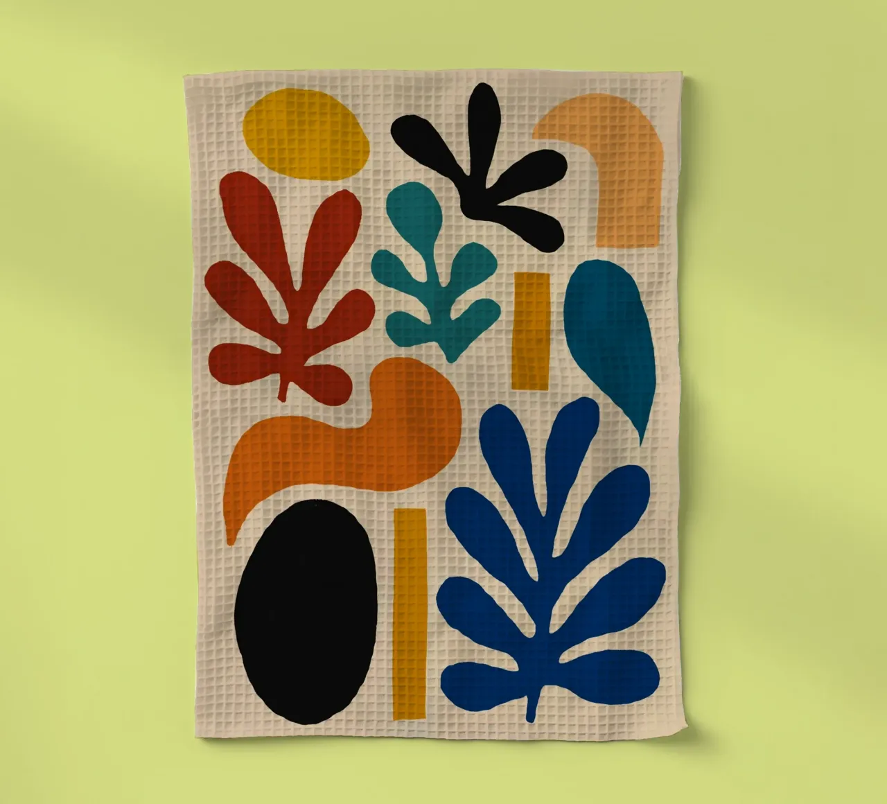 Composizione di forme astratte colorate canovaccio da cucina da Life of Pie