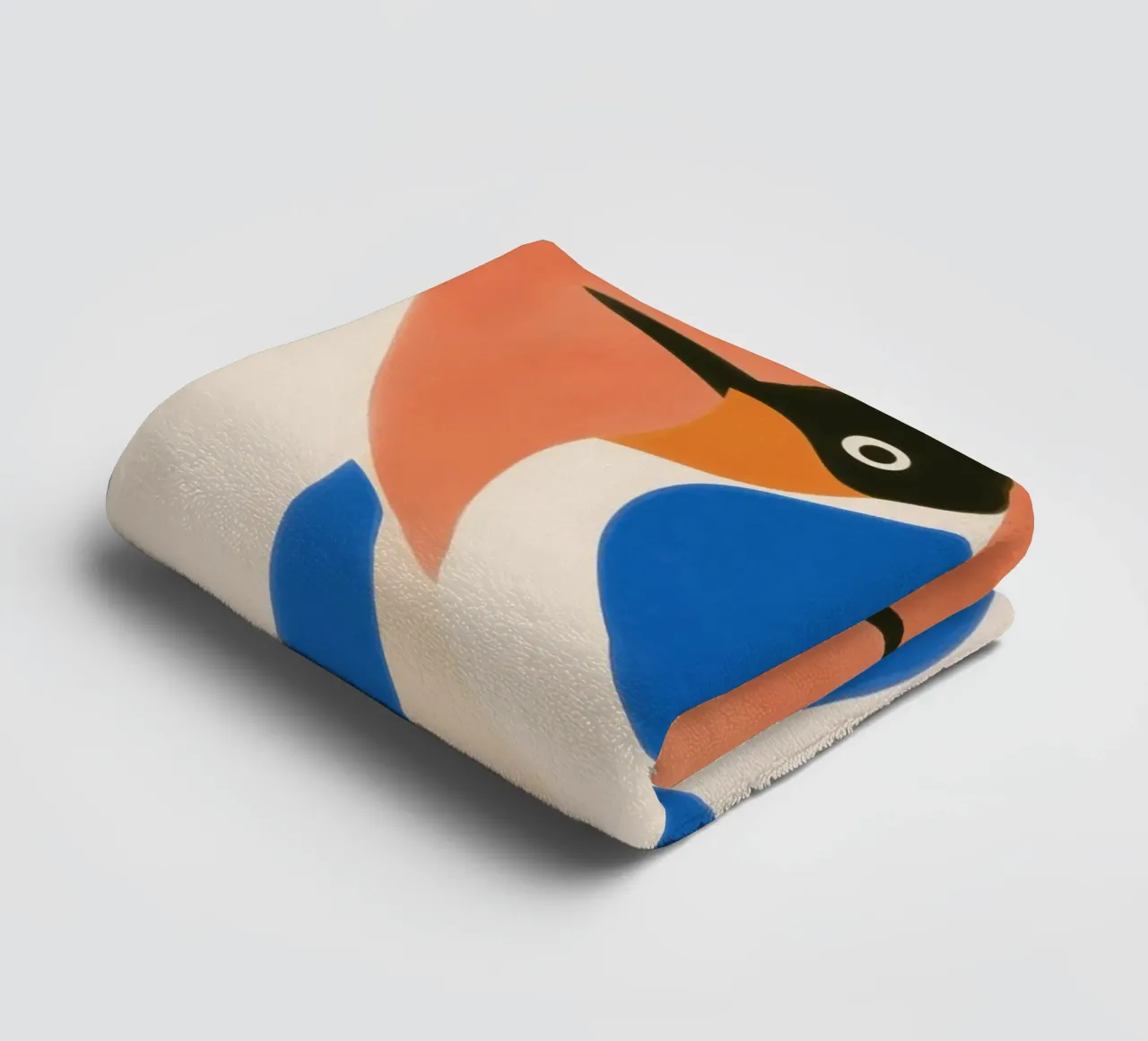 Twee Blauwe Zwaluwen | Visuele Harmonie badhanddoek van Autofocus