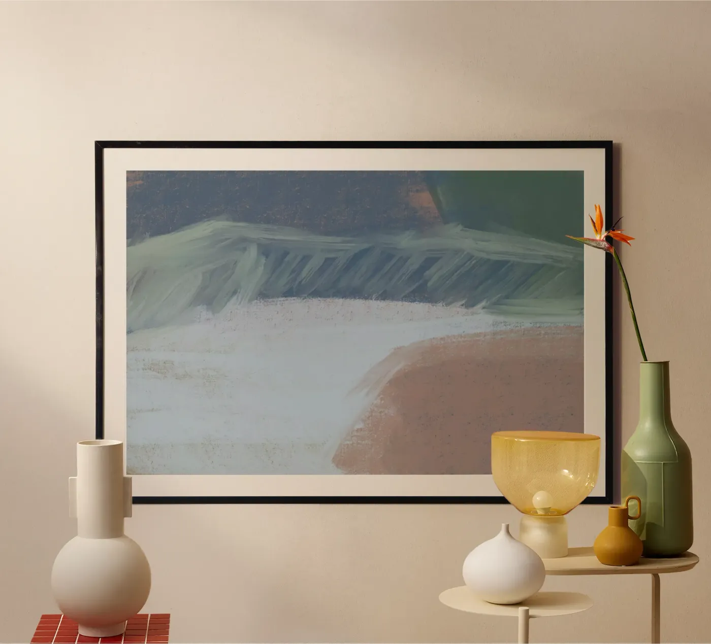 Serene Fields Abstract poster by nileshkikuuchise