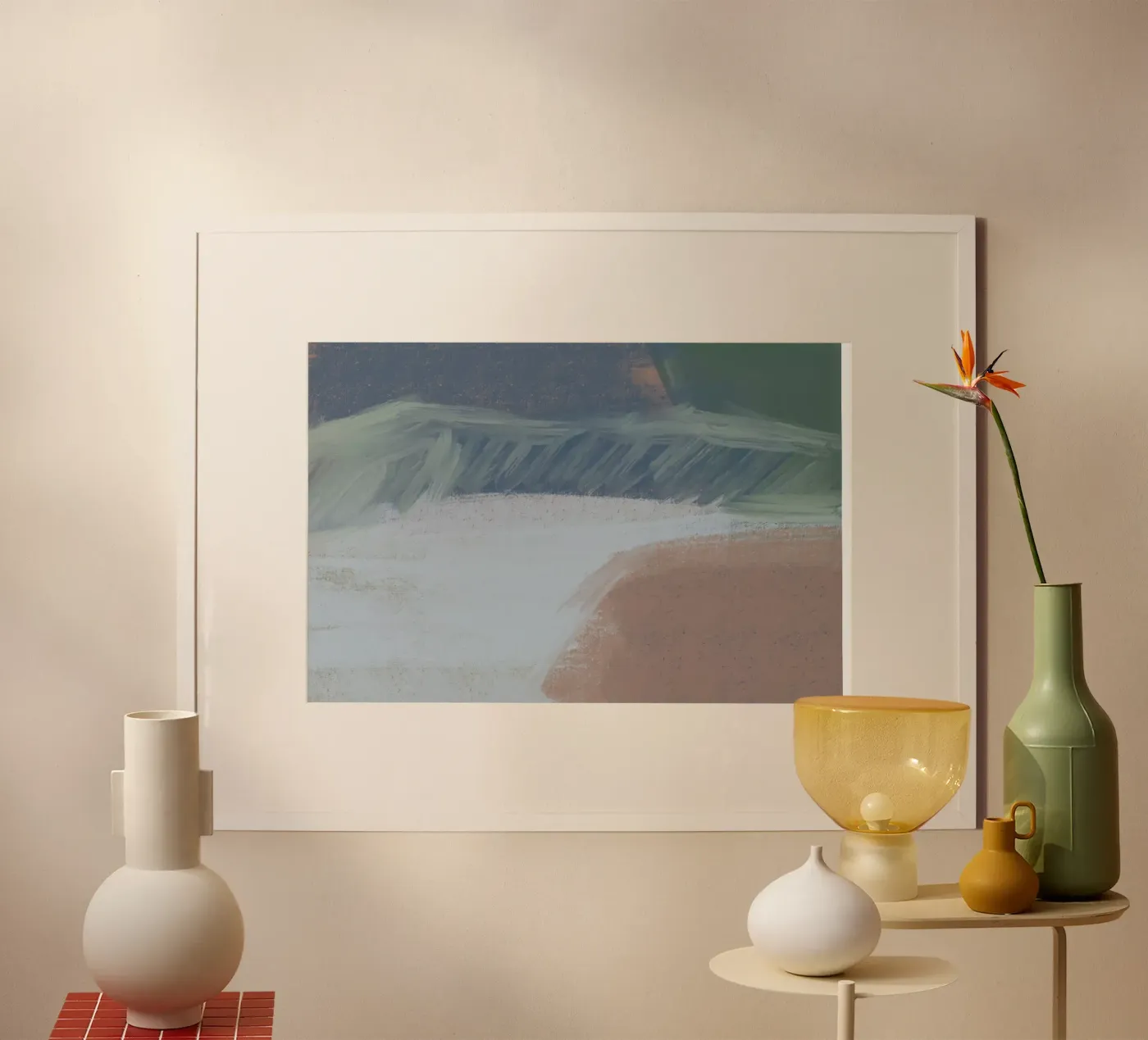 Serene Fields Abstract poster by nileshkikuuchise