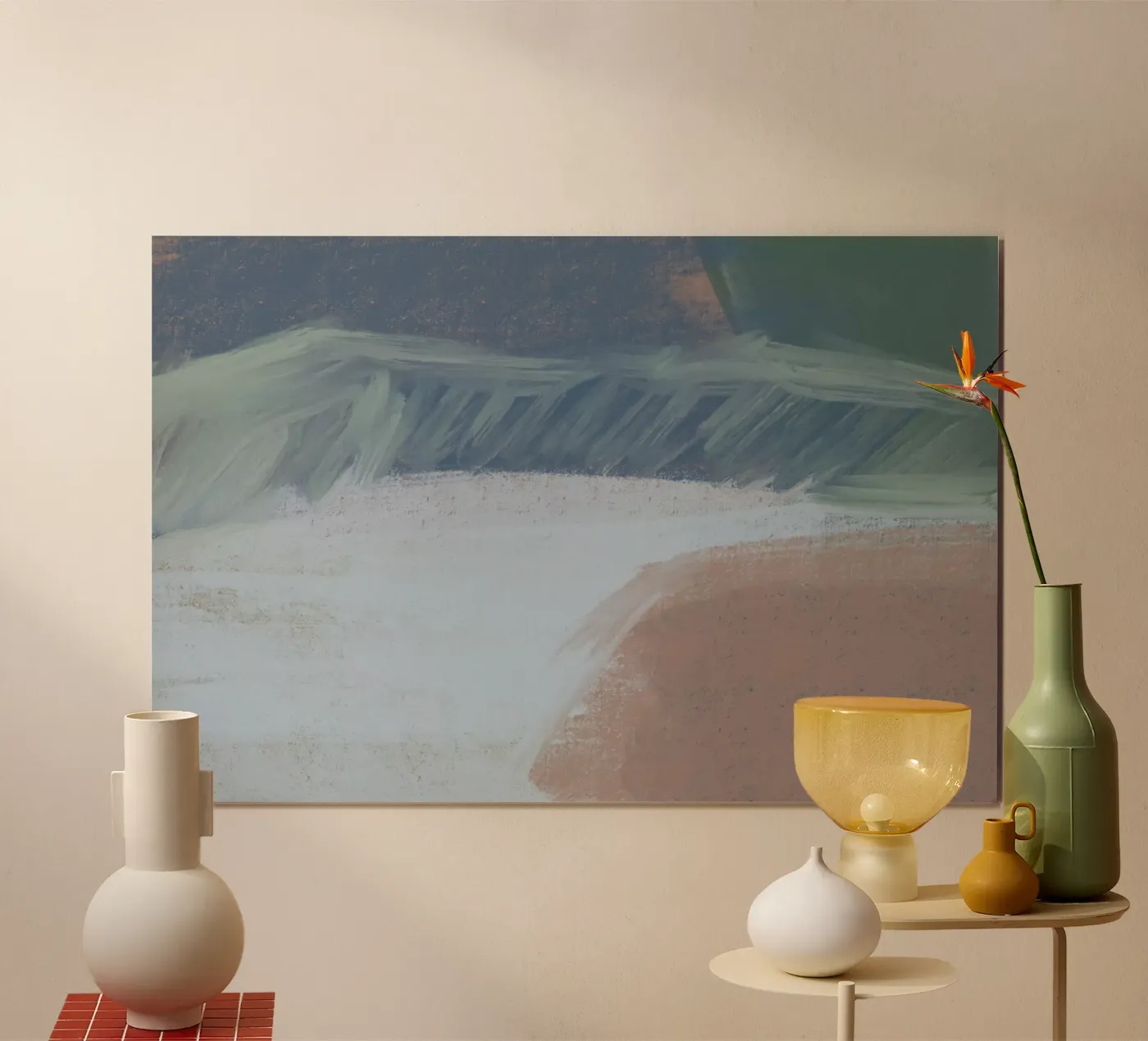 Serene Fields Abstract poster by nileshkikuuchise