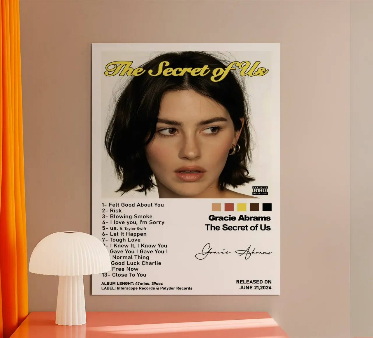 Gracie Abrams The Secret Of Us Tracklists carta hahnemühle da Banda Neira