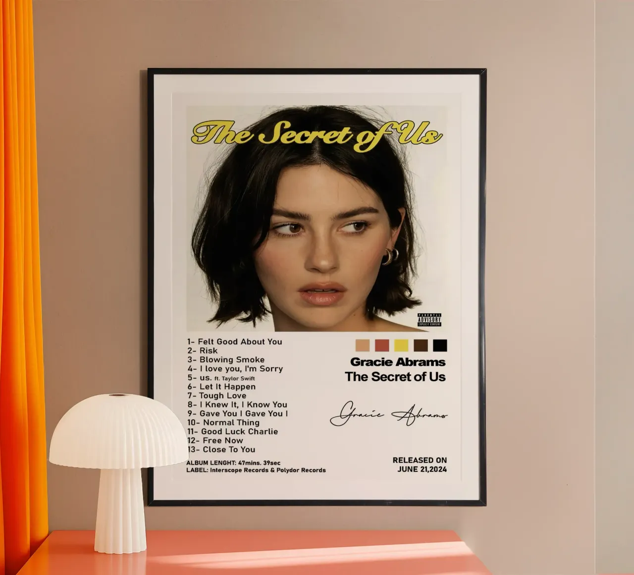 Gracie Abrams The Secret Of Us Tracklists carta hahnemühle da Banda Neira