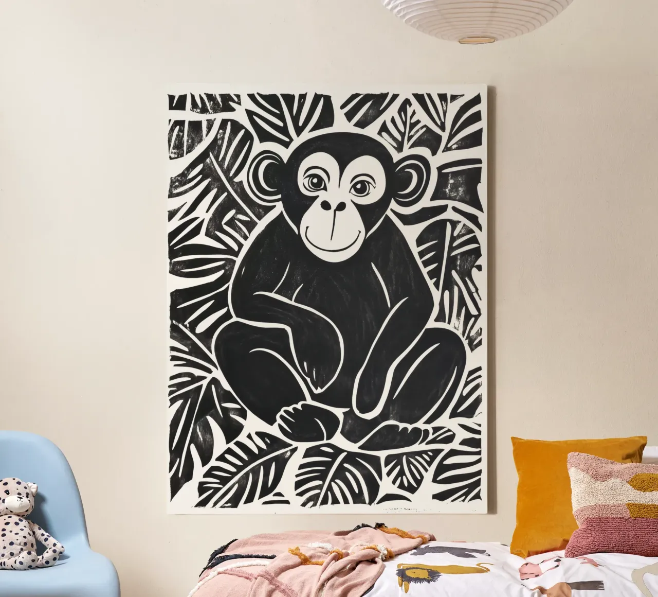 Design a scimmia per bambini tela da Autofocus