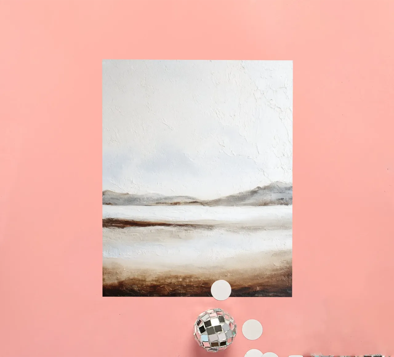 Minimal Aarde Abstract Structuurlandschap sticker van StudioVO