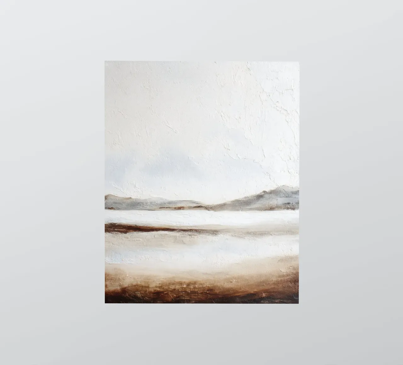 Minimal Aarde Abstract Structuurlandschap sticker van StudioVO