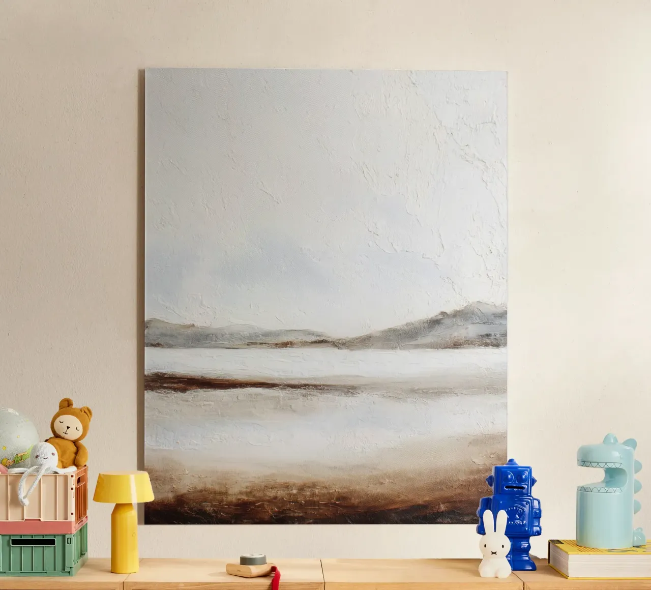 Minimal Aarde Abstract Structuurlandschap acryl van StudioVO