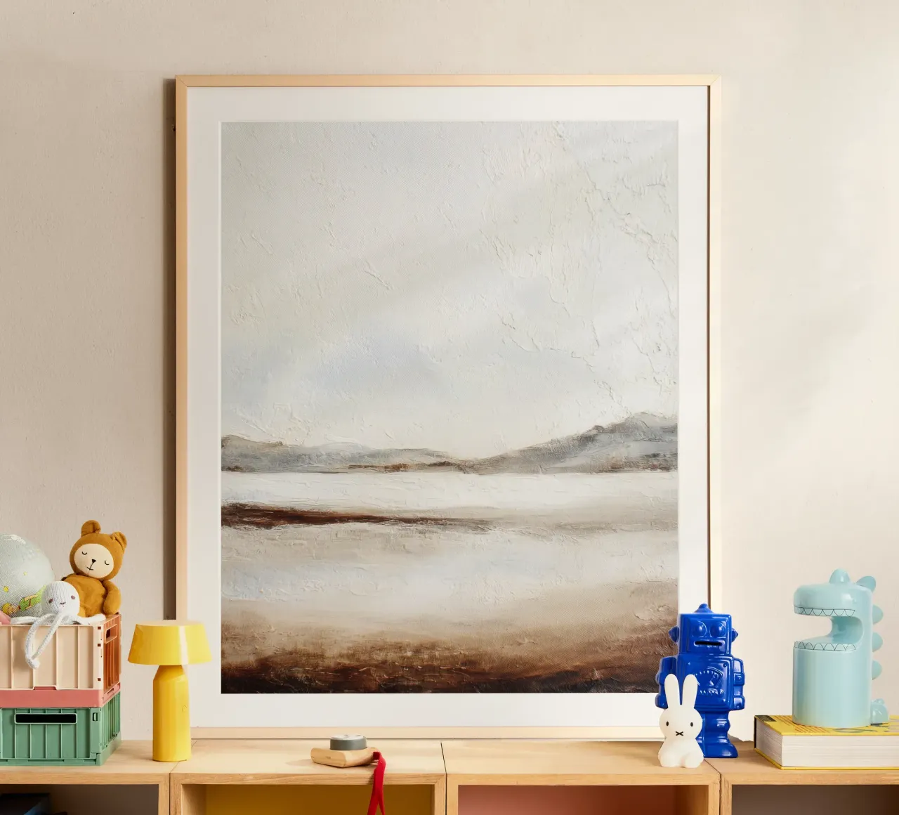 Minimal Aarde Abstract Structuurlandschap hahnemühle van StudioVO