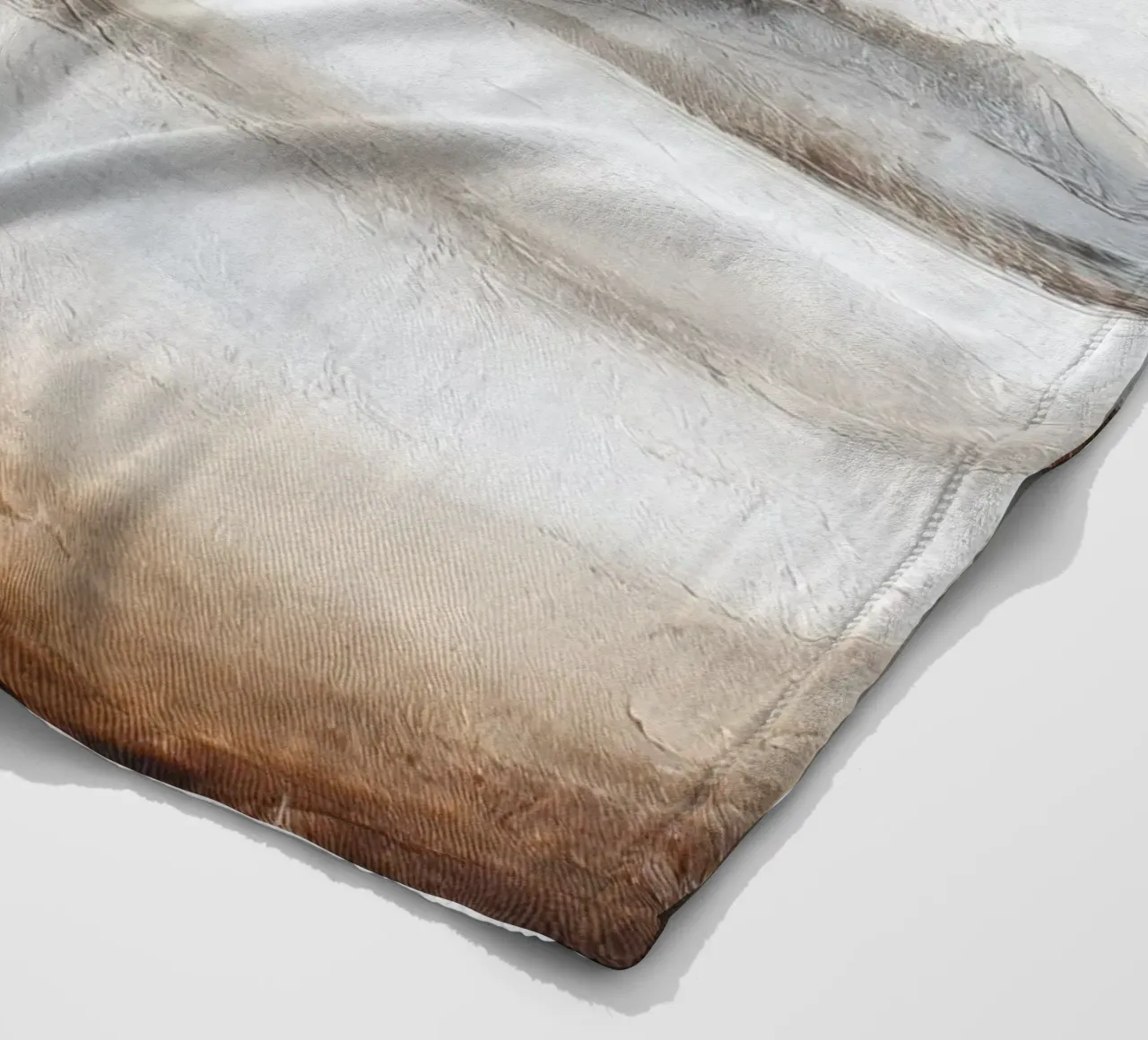 Minimal Aarde Abstract Structuurlandschap fleecedeken van StudioVO