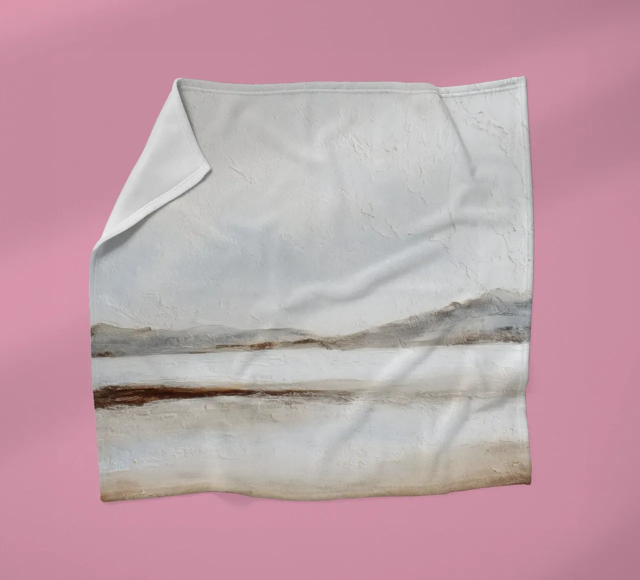 Minimal Aarde Abstract Structuurlandschap fleecedeken van StudioVO