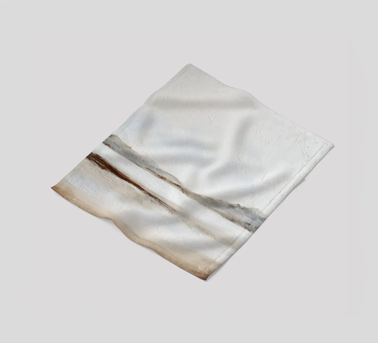 Minimal Aarde Abstract Structuurlandschap fleecedeken van StudioVO