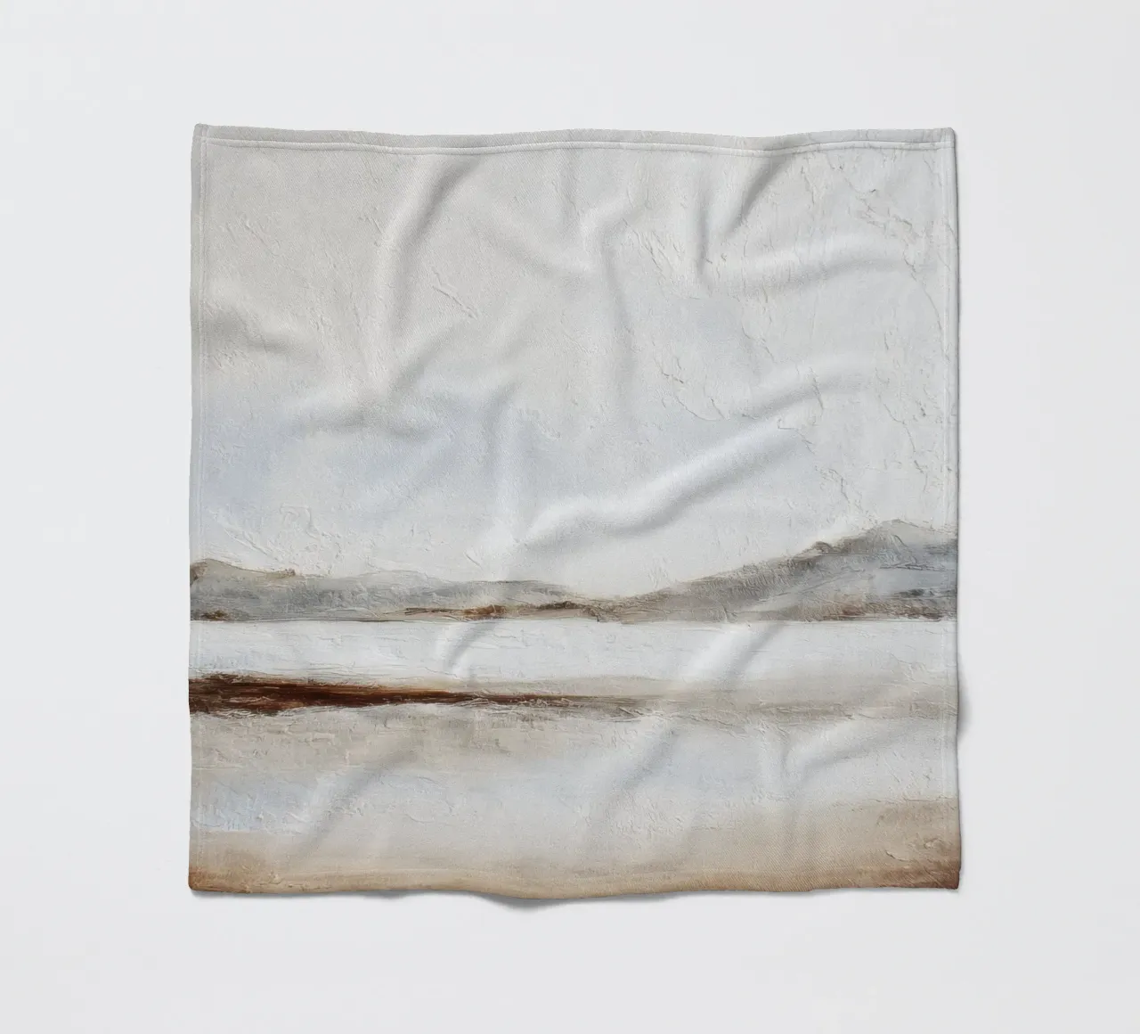 Minimal Aarde Abstract Structuurlandschap fleecedeken van StudioVO