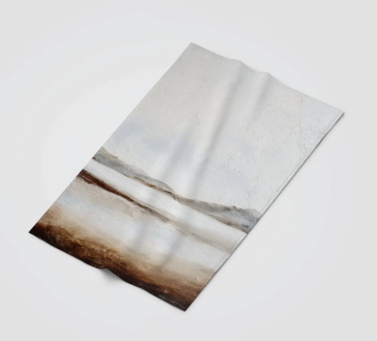 Minimal Aarde Abstract Structuurlandschap fleecedeken van StudioVO