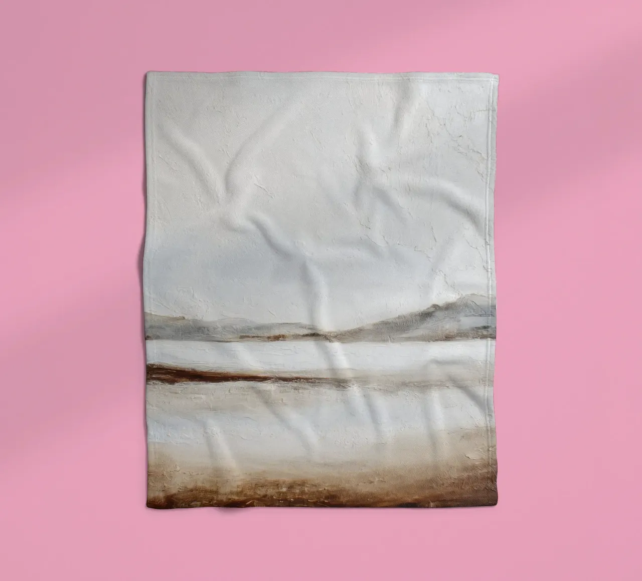 Minimal Aarde Abstract Structuurlandschap fleecedeken van StudioVO