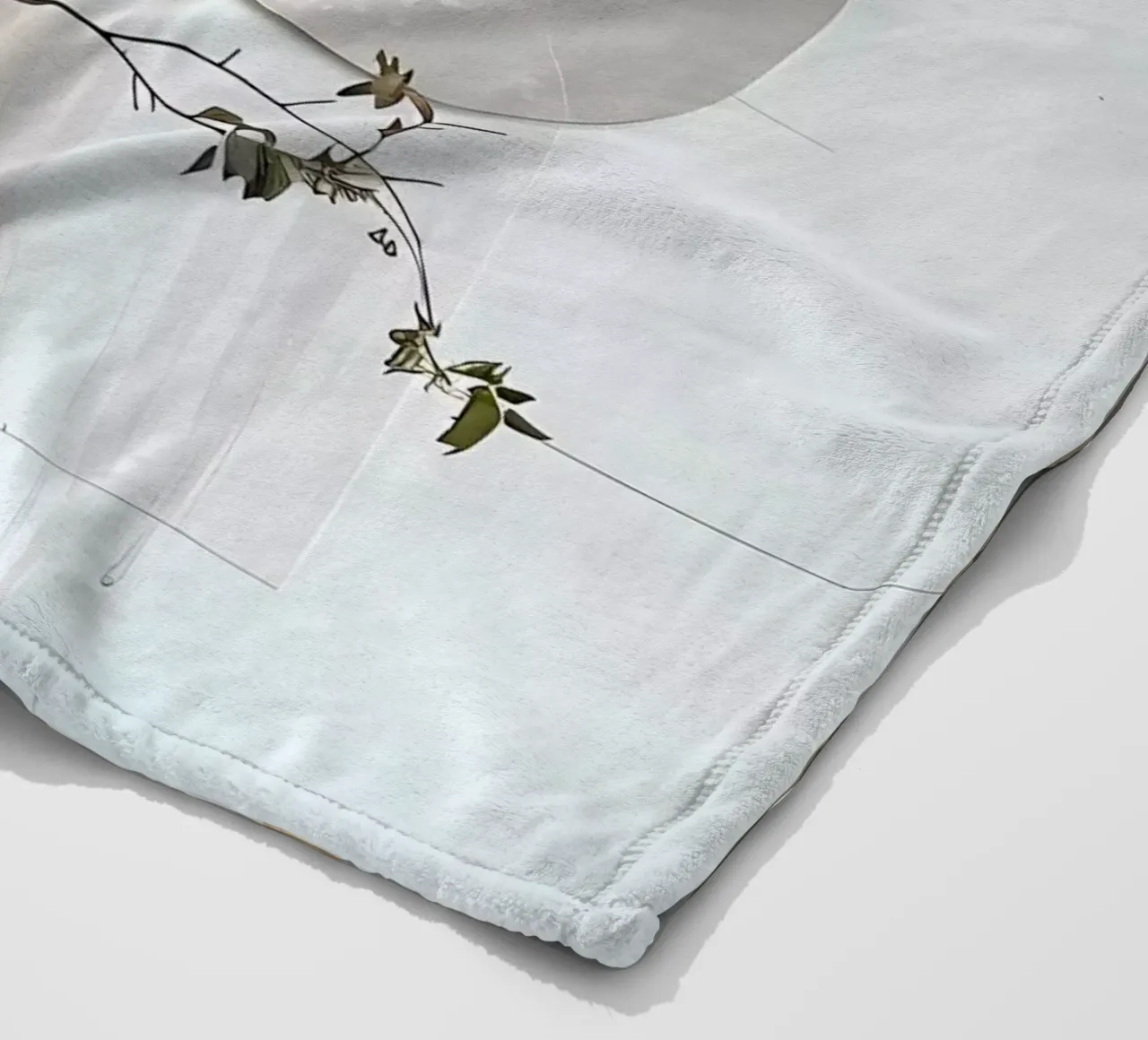 White and Design fleece blanket by LaylaOzHome
