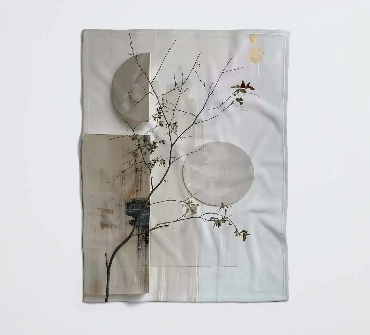 White and Design fleece blanket by LaylaOzHome