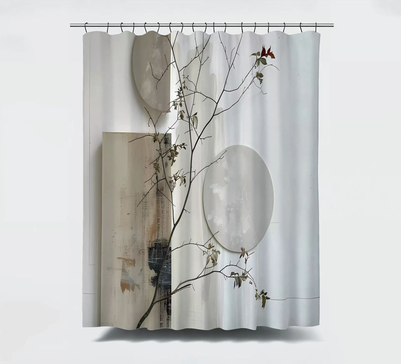 Bianco e design tenda da doccia da LaylaOzHome