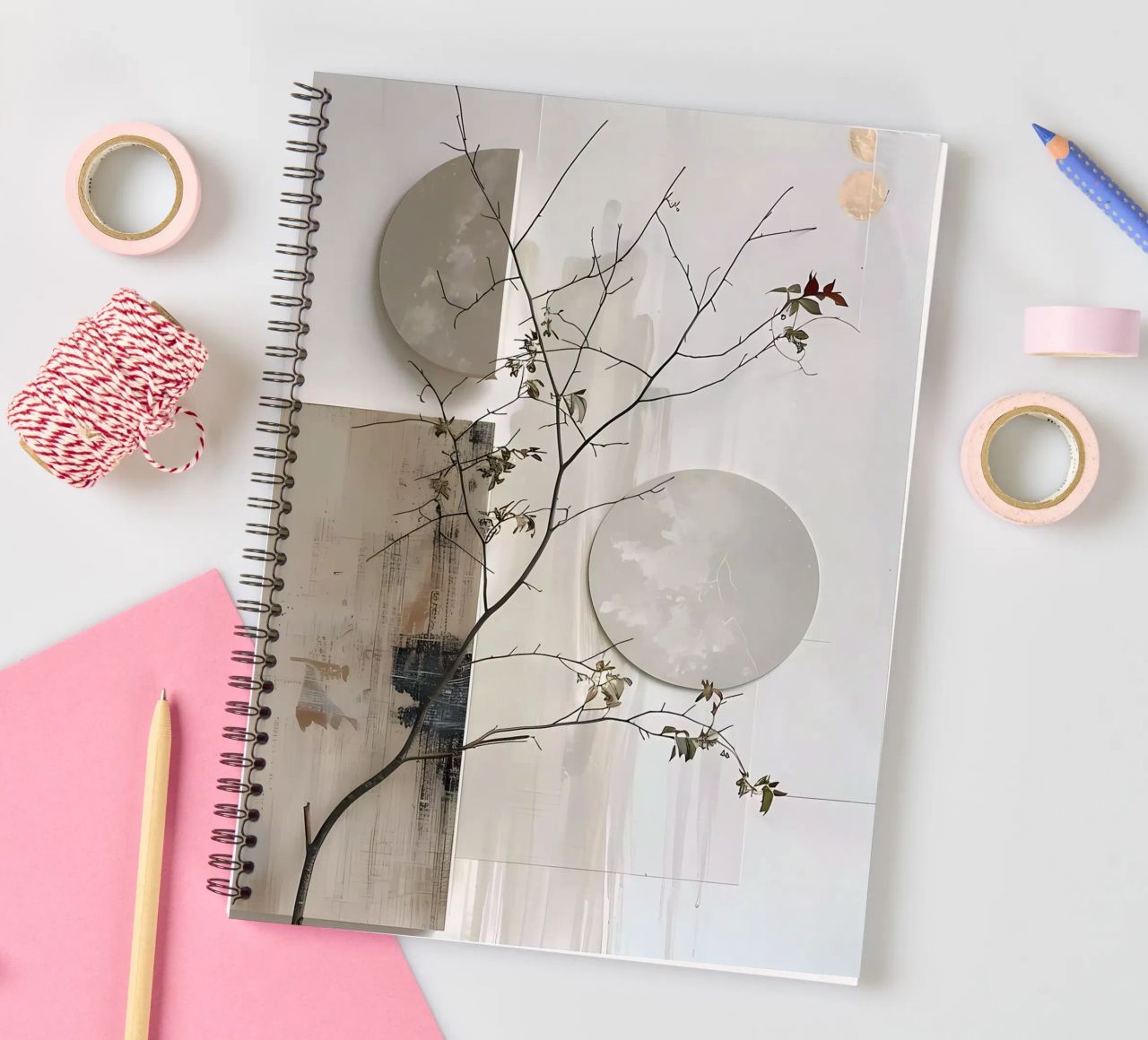 Bianco e design diario ad anelli da LaylaOzHome