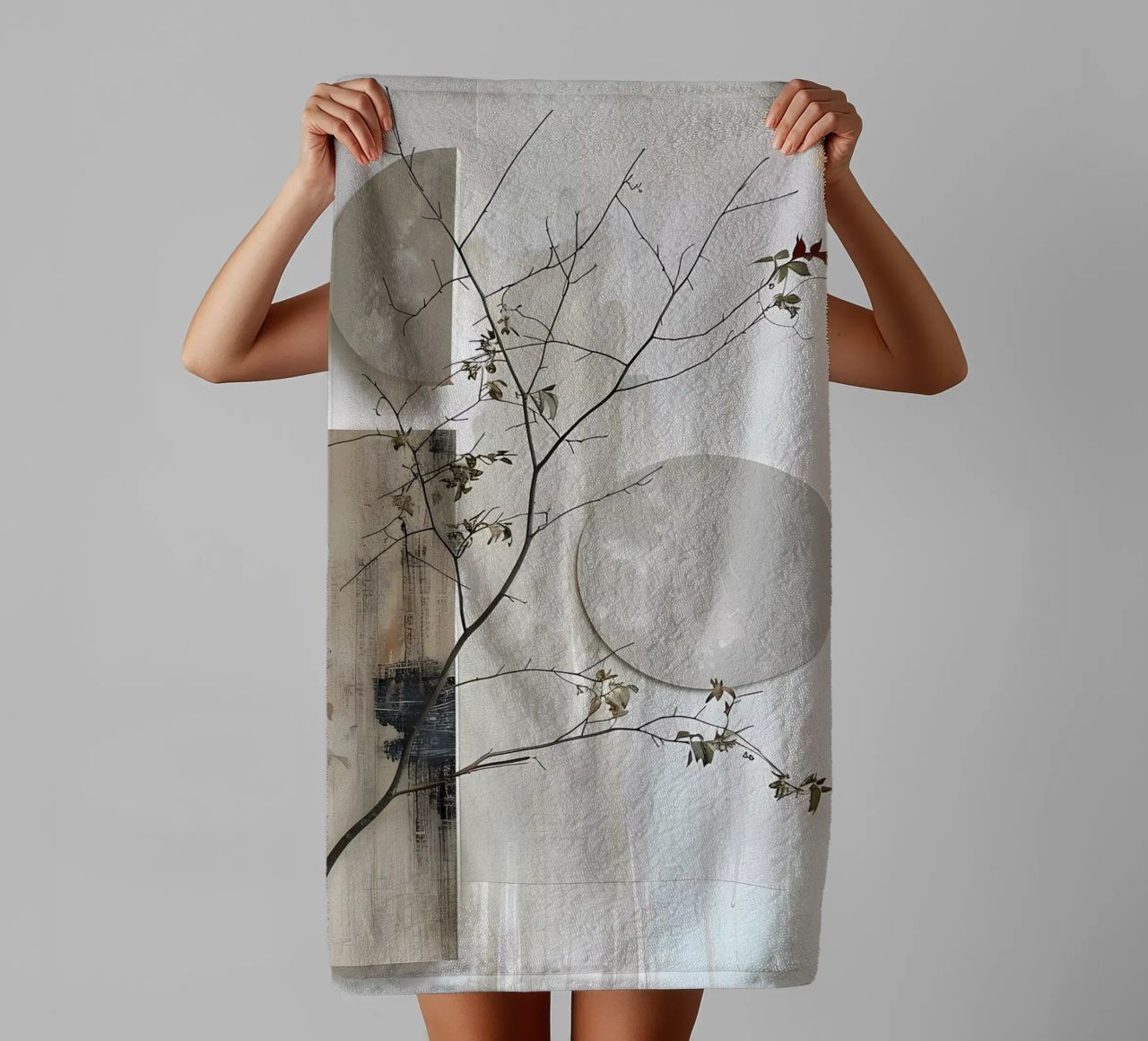 Wit en ontwerp badhanddoek van LaylaOzHome