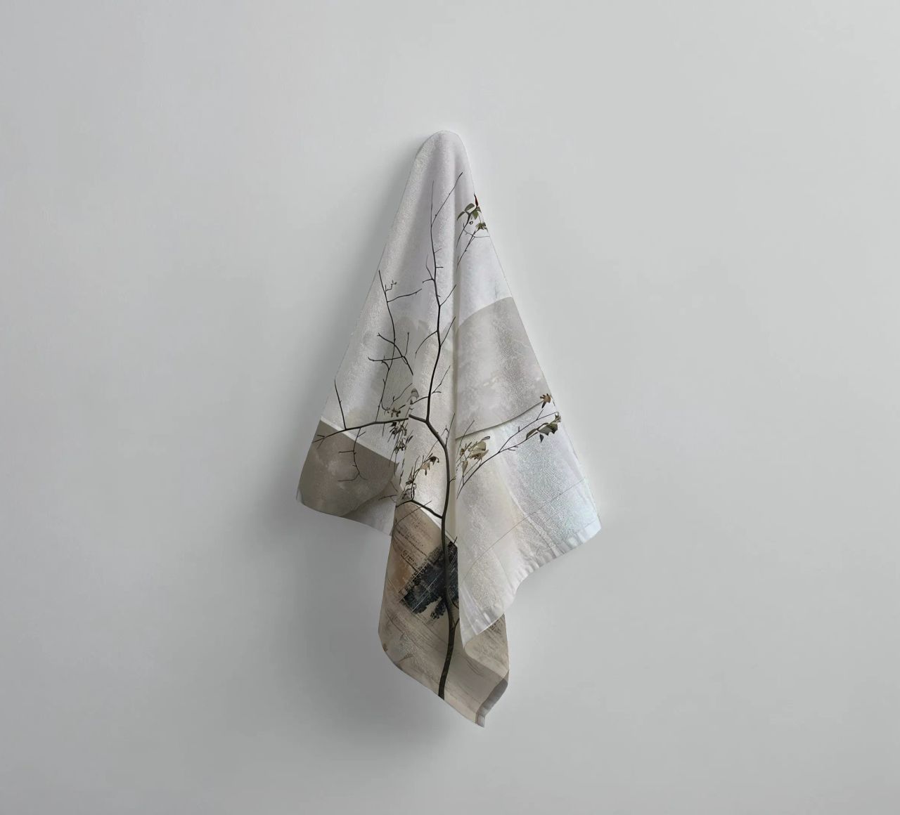 Wit en ontwerp badhanddoek van LaylaOzHome